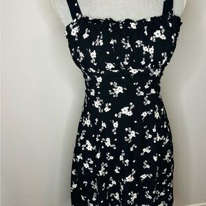 Floral Black and White Dress size small